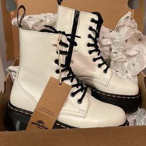 DR MARTENS Jadon White Platform Boot 5🚹, 6🚺